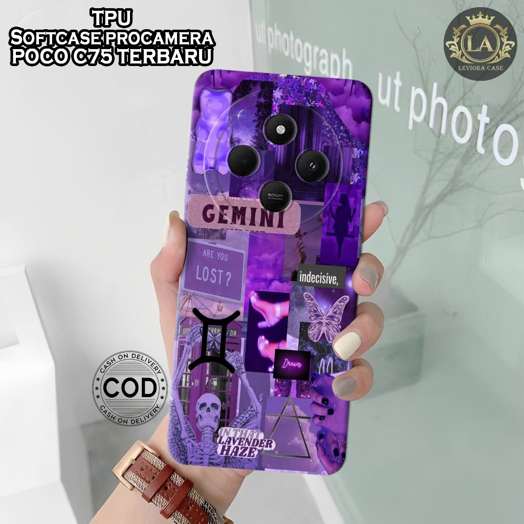 เคส HP ล่าสุด POCO C75 2024 - เคส Leviora - เคสแฟชั่นความงาม - POCO C75 2024 Softcase - เคสกล้อง Pro