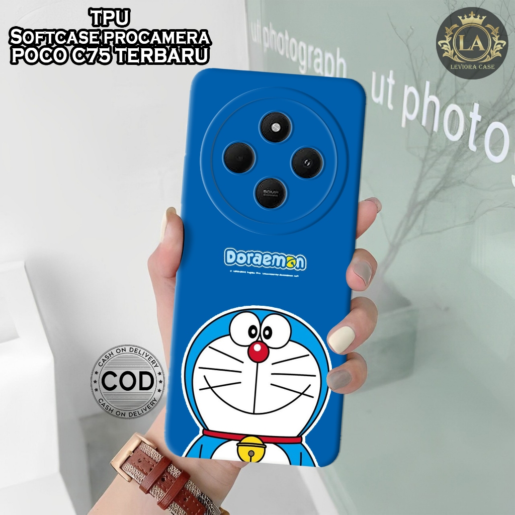 เคส HP ล่าสุด POCO C75 2024 - เคส Leviora - เคสแฟชั่น Doraemon - POCO C75 2024 Softcase - เคสกล้อง P