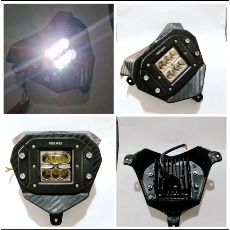 Reflector led crf 150 klx wr 155 คาร์บอน/ไฟหน้า led klx crf wr/ไฟหน้า klx crf wr led