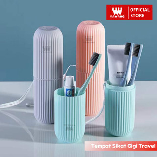 YAWANG Kotak Penyimpanan Sikat Gigi Travel Tempat Penyimpanan Pasta Gigi Portabel Tempat Sikat Gigi Pasta Gigi Portabel Toothbrush Travel Cup - Rak sikat gigi tempat praktis modern