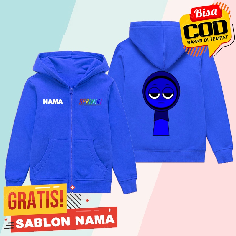 CHILDRENS ZIPPER JACKET พร้อม SPRUNKI FUNBOT JEVIN CHARACTER MOTIF