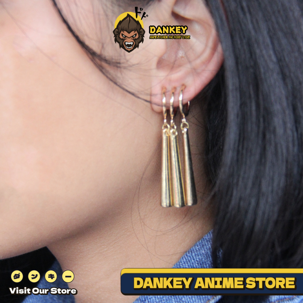 ลูกปัดRORONOA ZORO ONE PIECE COSPLAY ANIME EARRINGS