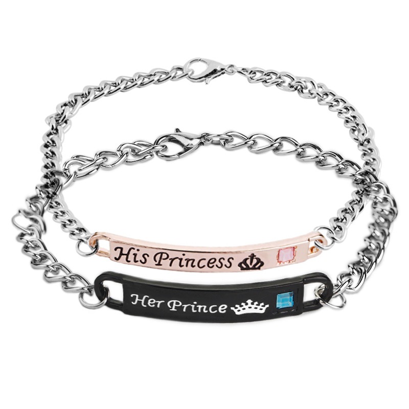 PRINCE PRINCESS COUPLE CHAIN BRACELET