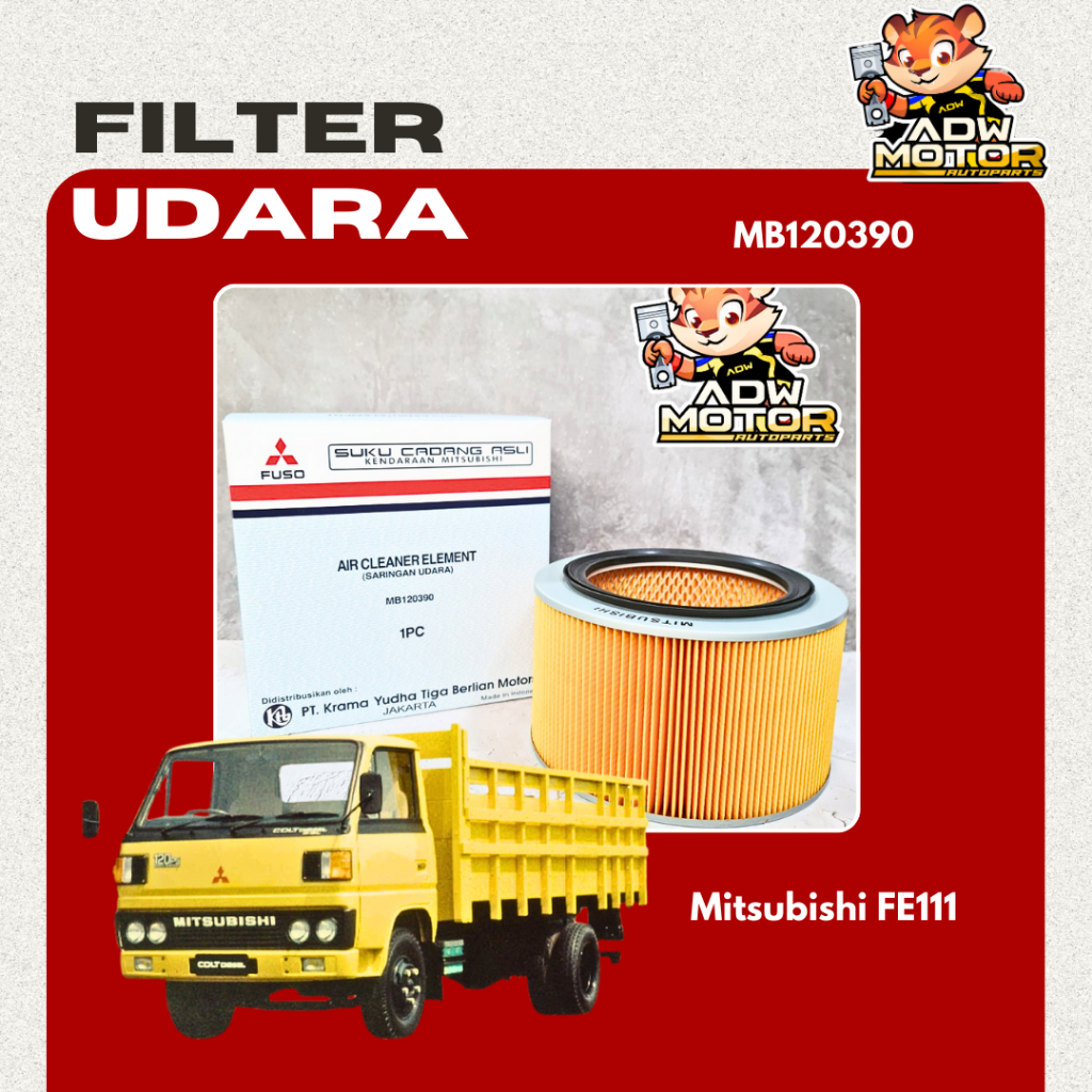 ไส้กรองอากาศ Mitsubishi Fuso Canter PS100 PS120 FE111 RAGASA MB120390