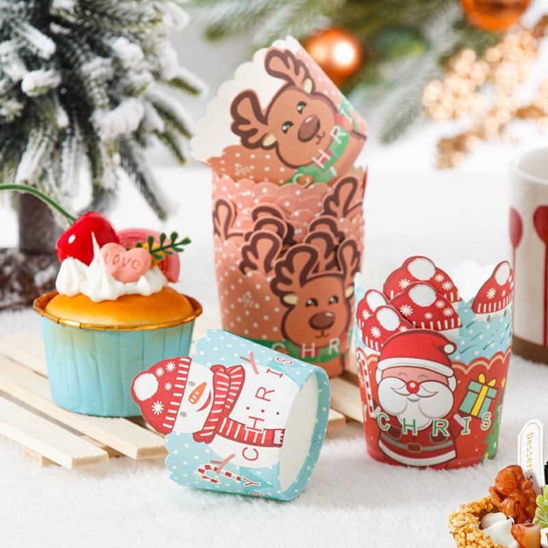 (CONTENTS 10 ชิ้น) CHRISTMAS EDITION CUPCAKE PAPER/CHRISTMAS CUPCAKE PAPER MUFFIN PAPER