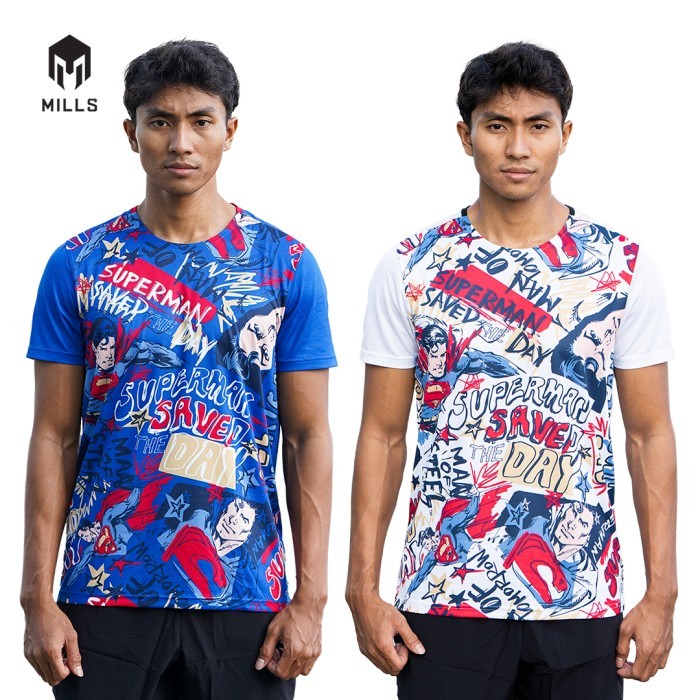 MILLS Superman Sportswear Running Shirt Tee Shirt 2044DC