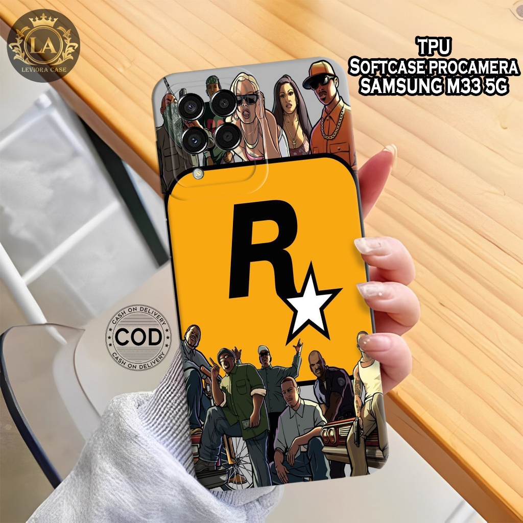 HP เคส Samsung M33 5G รุ่นล่าสุด - เคส Leviora - เคส GTA Fashion - Samsung M33 5G Softcase - เคสกล้อ