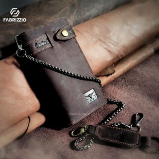 Dompet panjang pria kulit sapi asli genuine leather old school- VIBRE