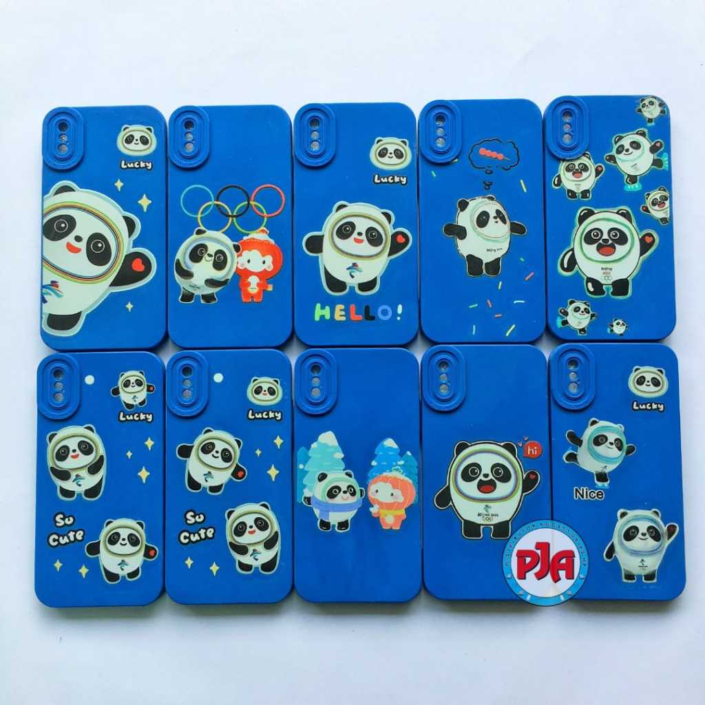 Softcase Casing Macaron Panda Character OPPO A16K A16E RENO 7SE