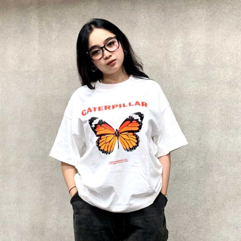 SEEKING - เสื้อยืด Seeking Boxy Heavyweigth Caterpillar เสื้อยืดสีขาว Boxy Heavyweigth 16s