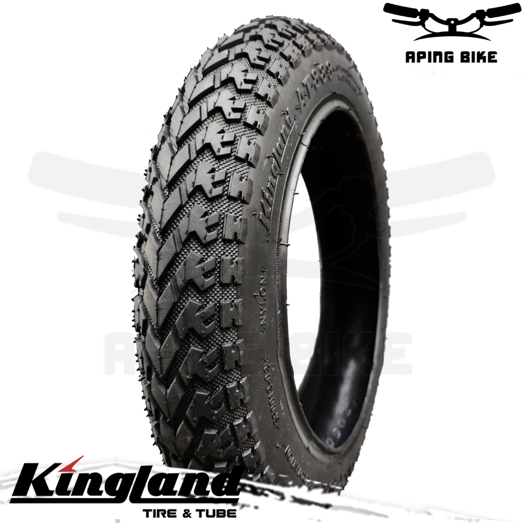 Kingland 12 1/2 x 1.75 x 2 1/4 AT-888 ยางจักรยานขนาดเล็ก BMX สีดํา