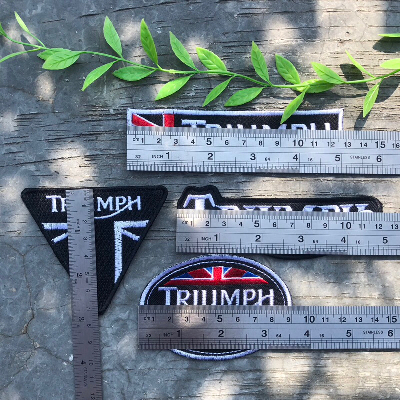 Triumph Patch Package 1 Pack บรรจุ 4 ชิ้น ตามรูปภาพสัญลักษณ์เย็บผ้าเหล็ก Ironpatch สามารถรีดด้วยซื้อกาวร้อนแยกต่างหาก ราคา ถูกที่สุด ดีลบีเคเค แกลเลอรีภาพที่ 4