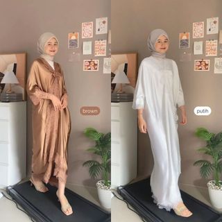 CLOTIVA Kaftan Wanita Cradenza Silk Desain Elegan dan Nyaman Dipakai
