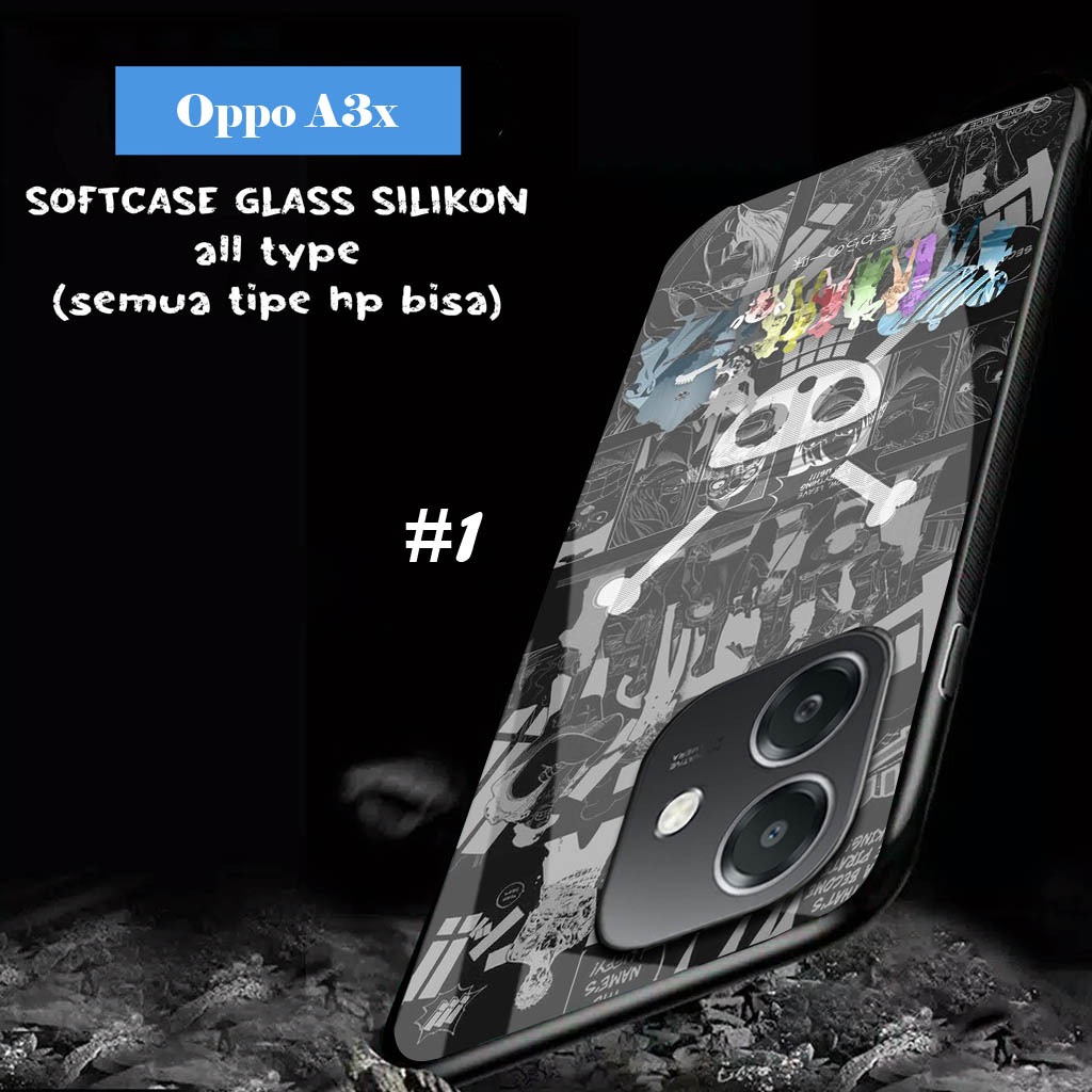 HP [FK-58] Softcase Glass Acrylic Silicone For - Oppo A3x - เคส Oppo A3x ล่าสุด - เคสโทรศัพท์ Oppo A