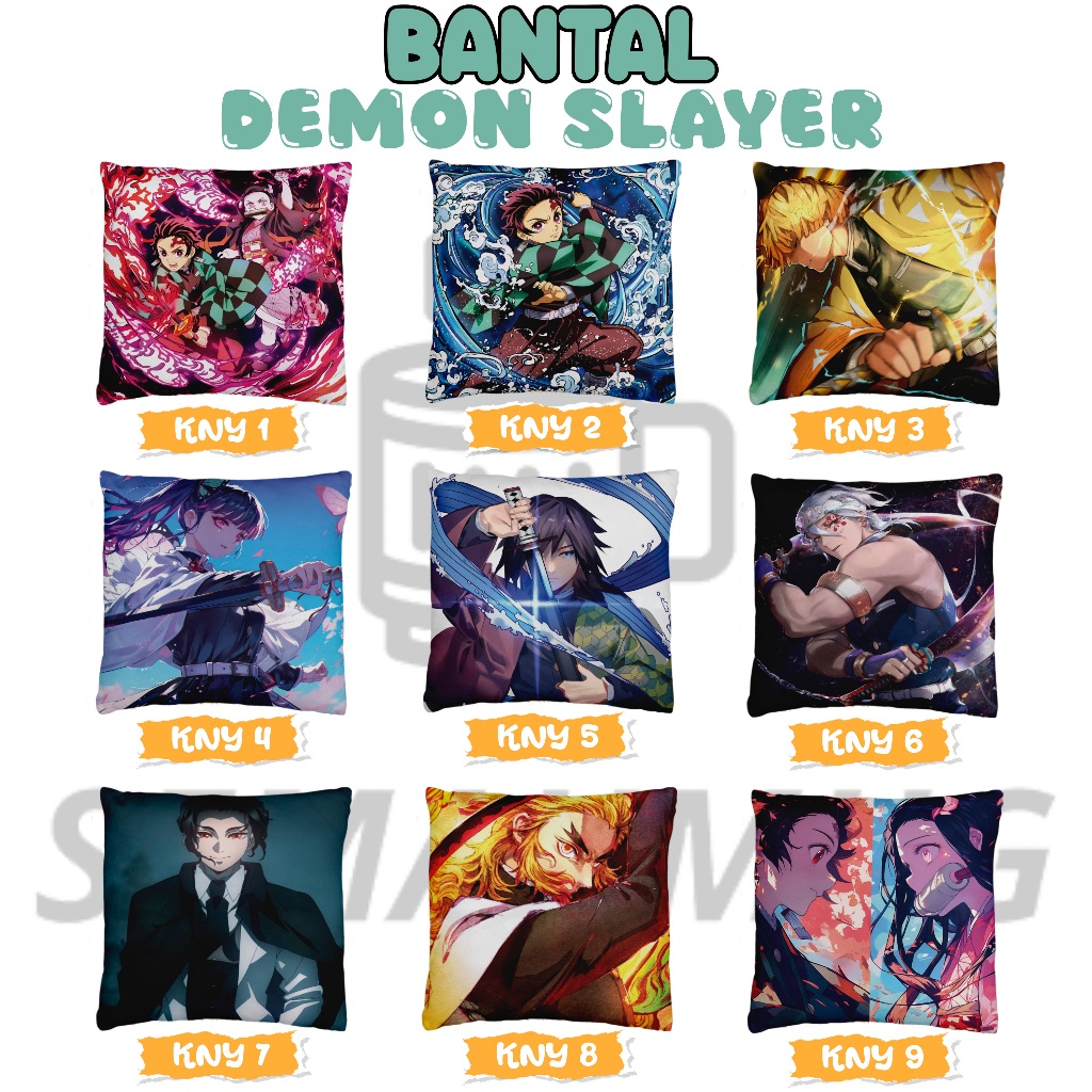 KATUN DEMON SLAYER PILLOW MADE OF COTTON/VELVET ANIME ของขวัญ HAMPERS ของขวัญ CUSSION SOFA CUSTOM SA