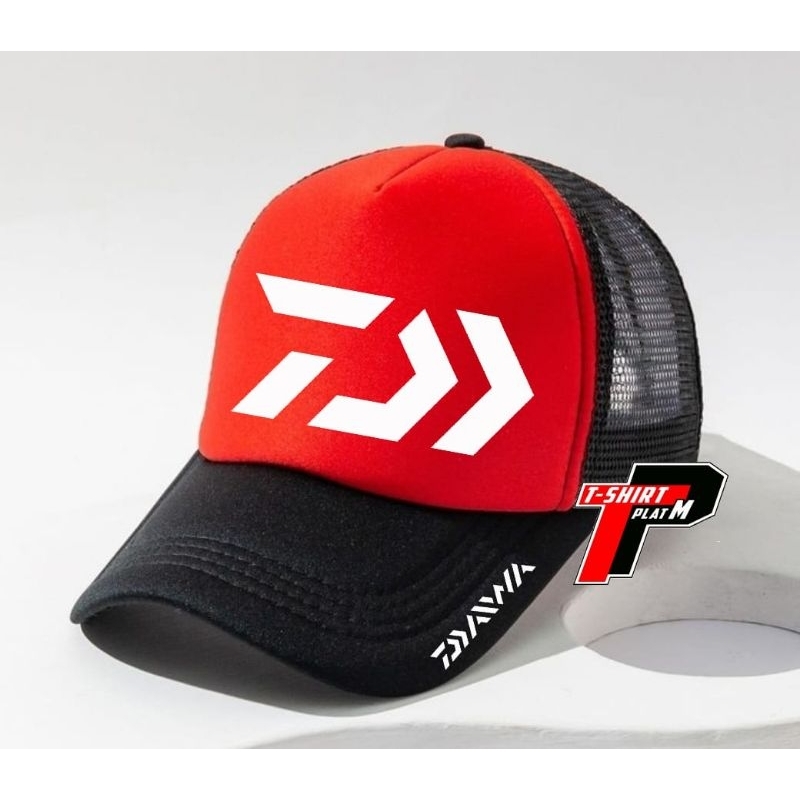Putih Daiwa หมวก Trucker โลโก้สีขาว