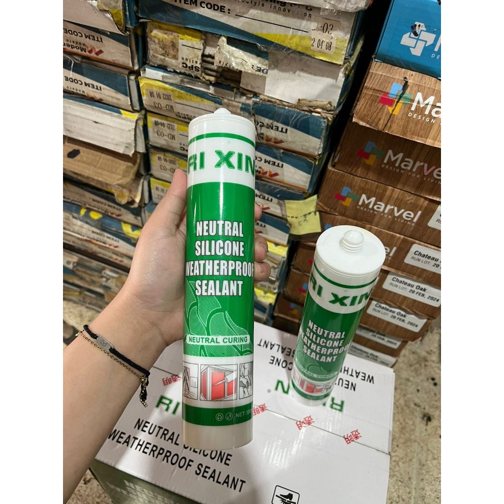SILICONE SEALANT GLUE ขวดแก้ว *NENTRAL NO ACID, NO ODOR RIXSIN/AQUARIUM GLASS