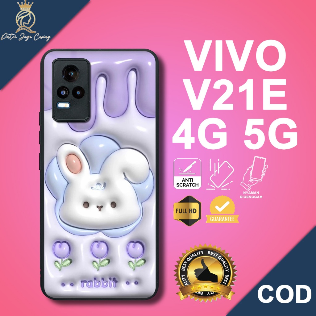 เคส Vivo V21E 4G ล่าสุด Cute7 ปลอก Vivo V21E 5G Hardcase Softcase Glossy Kesing
