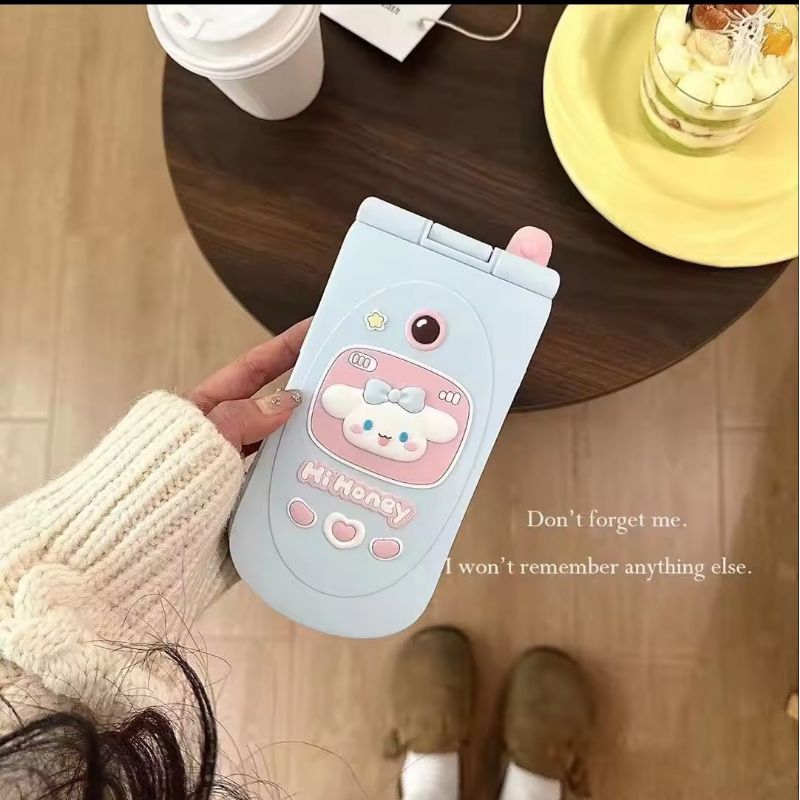 CLEARING WAREHOUSE SANRIO MY MELODY CINNAMOROLL CUTE 3D CARTOON CELLPHONE FLIP MIRROR SILICONE PHONE