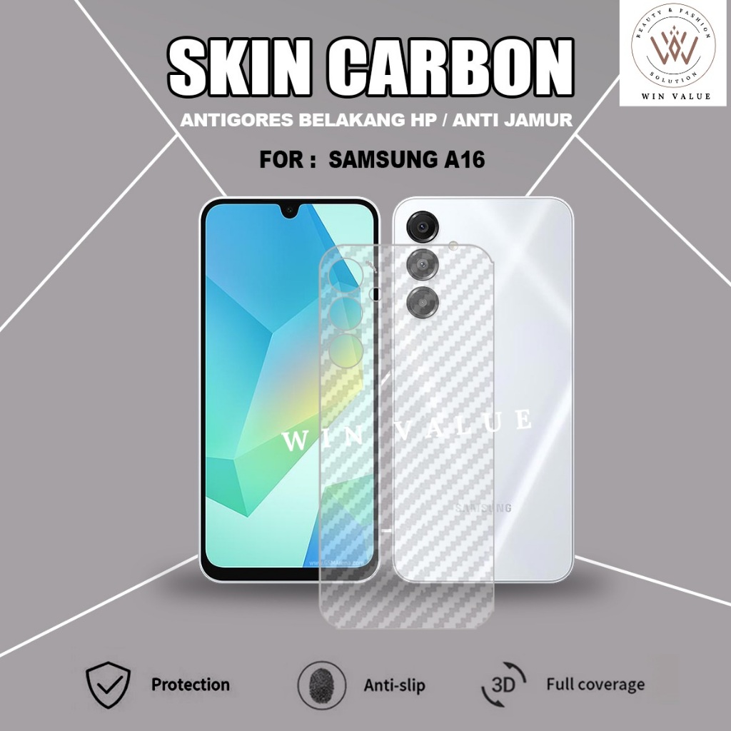 Samsung A16 Samsung A15 5G LTE Skin Carbon Garskin Anti-Scratch Back Samsung A16 Samsung A15 5G LTE