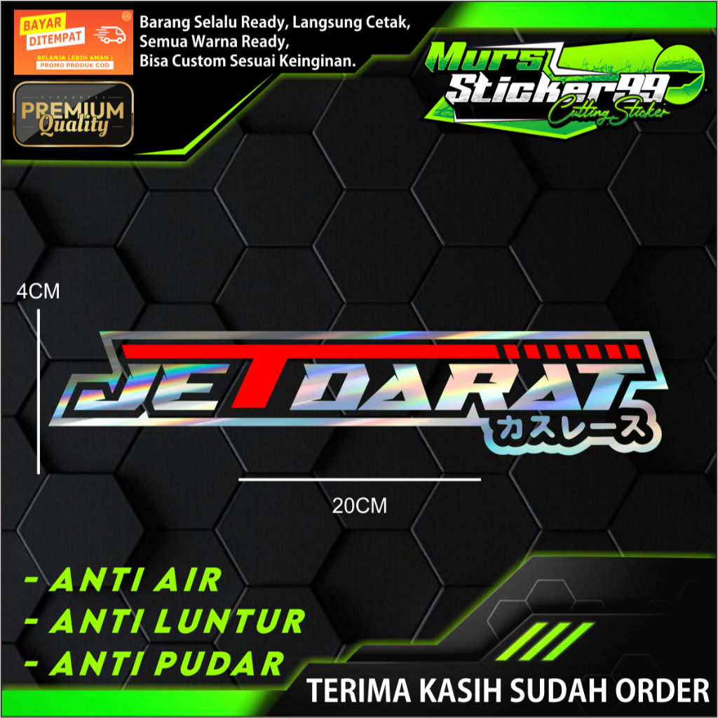 สติ๊กเกอร์ตัด JET LAND V1 VERSION 2 สีเหมาะสําหรับรถจักรยานยนต์และรถยนต์