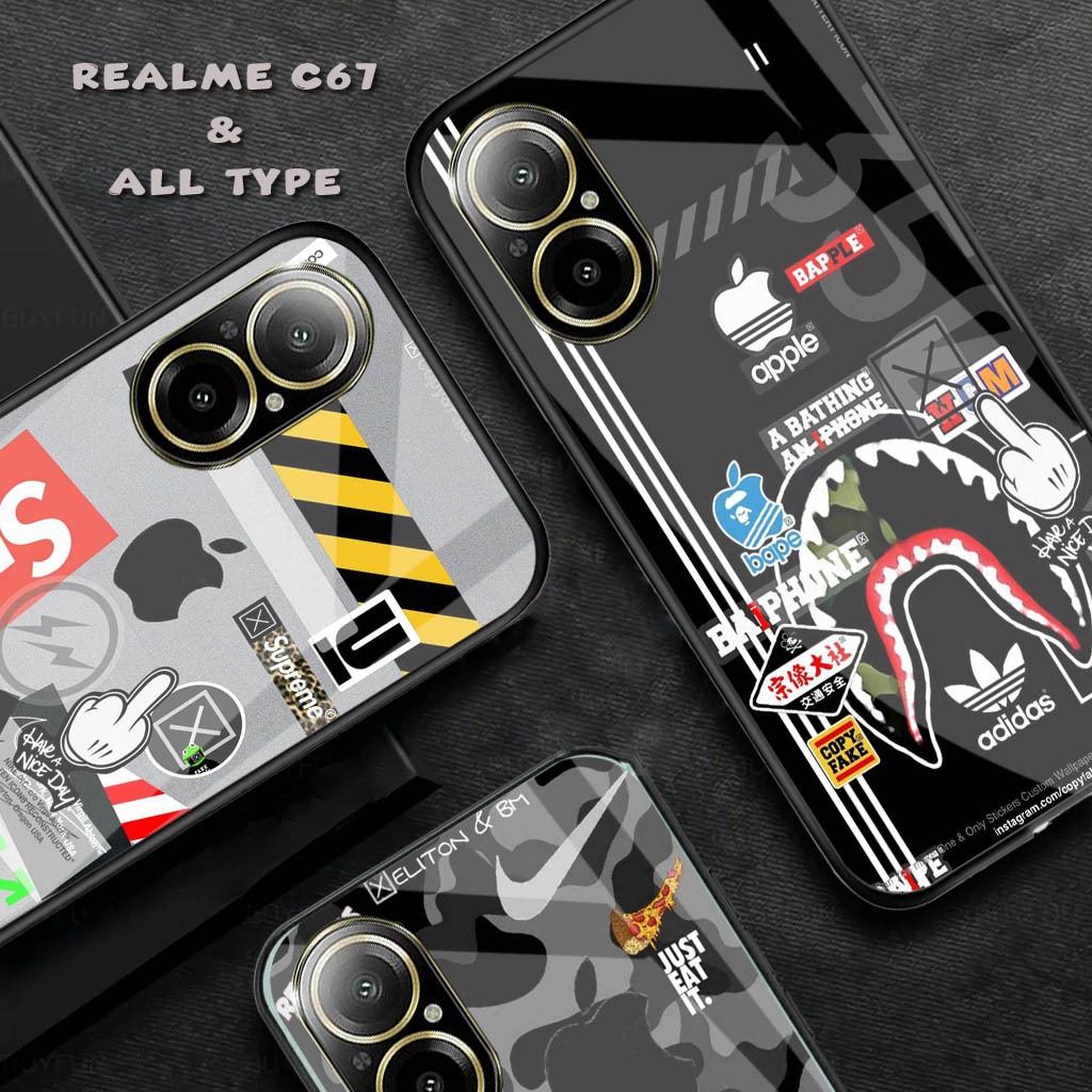 HP เคสโทรศัพท์ซิลิโคนเคลือบเงาสําหรับ - Realme C67 - เคส Realme C67 ล่าสุด - เคสโทรศัพท์ Realme C67 