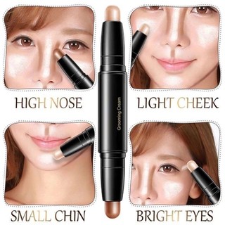 CONTOUR 2in1 Highlighter Concealer waterproof tahan lama Shading pipi tirus