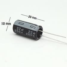 Elco Elko 22uF 250V 22 uF 250 Volt V Electrolyte Capacitor