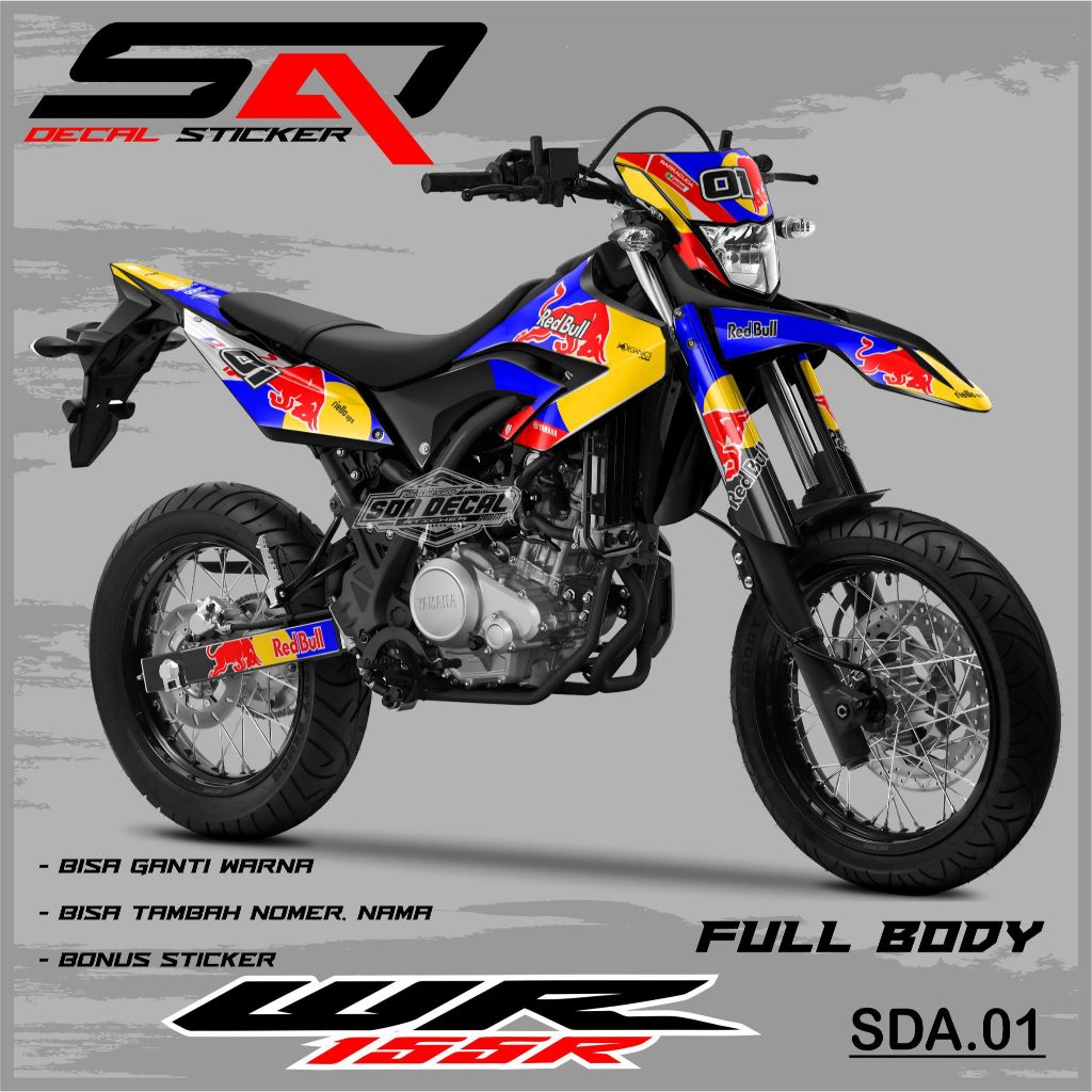 Decal Sticker Full Body WR 155 - Standard Striping Sticker WR 155 Premium Racing SDA.001