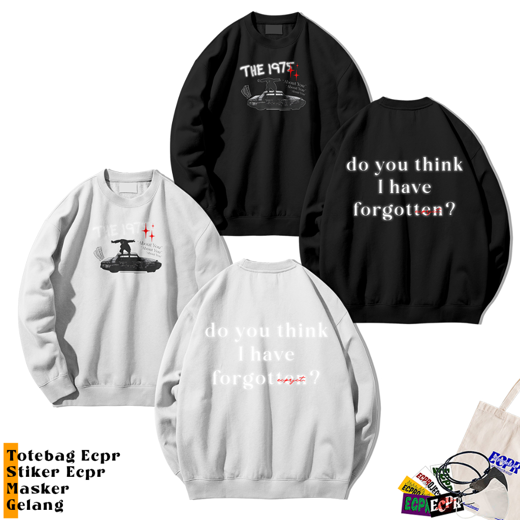 [REFLECTIVE CREWNECK LIMITED] CREWNECK ABOUT YOU THE 1975 V2 - CREWNECK COTTON FLEECE