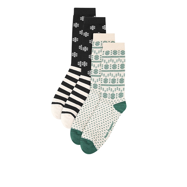 Hush Puppies Breth M Crew Socks Nv/Gr