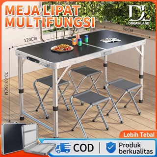 Meja Lipat Meja Belajar Meja Koper Aluminium  Meja Jualan Serbaguna Meja Camping Outdoor Portable