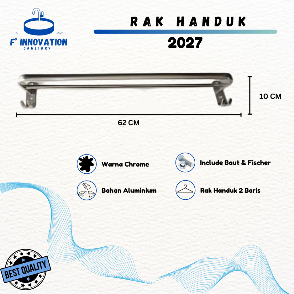 GANTUNGAN อลูมิเนียมห้องน้ําผนัง-MOUNTED TOWEL RACK / MINIMALIST TOWEL DRYING RACK