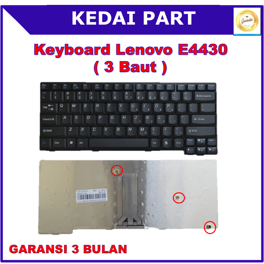 Lenovo E4430 E4430A E49 K49 E49A E49L E49G K49A K49AL คีย์บอร์ดสีดํา
