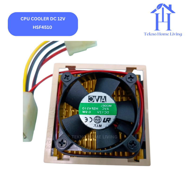 พัดลมระบายความร้อน CPU 4x4cm 12V HSF4510 + ฮีทซิงค์