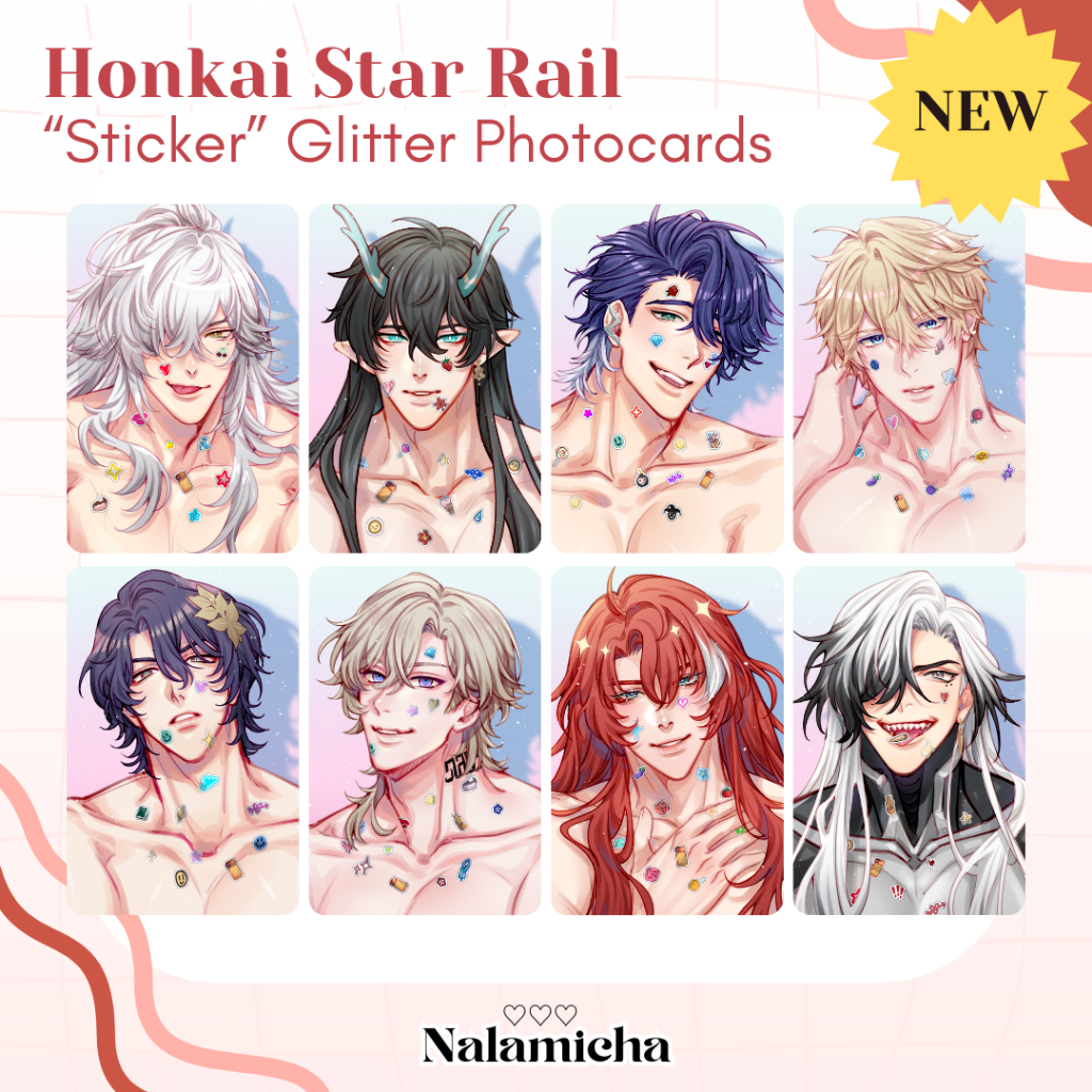 SAMPO HSR Honkai Star Rail Glitter Photocard Jingyuan Danheng แชมพูแยก Dr Ratio Aventurine Argati Bo