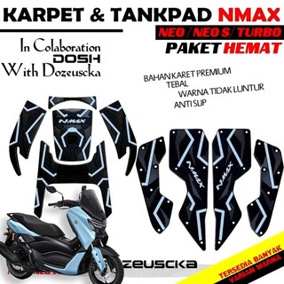 Dozeuscka Paket Karpet Motor dan Tankpad Nmax Neo S Turbo Techmax Bahan Karet Premium Anti Licin