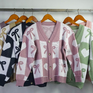 Switer Rajut Komputer Cardigan Modiest Premium untuk Wanita - Sweater