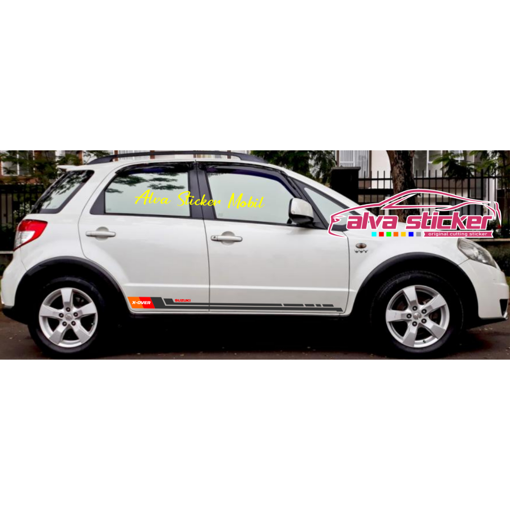 สติ๊กเกอร์ Discont สติ๊กเกอร์ x-over รถ suzuki x-over list cut sticker suzuki x-over 3 สีรวมกัน