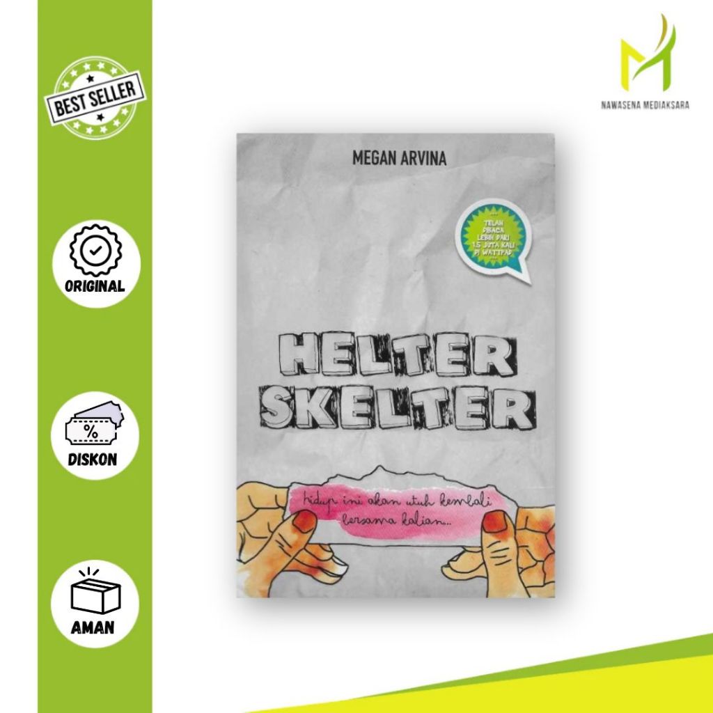 หนังสือนวนิยาย Helter Skelter - Megan Arvina - Bintang Media - Nawasena Mediaksara - หนังสือต้นฉบับ