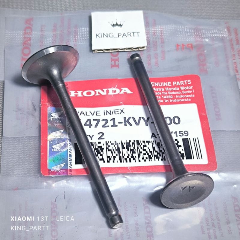 ร่มวาล์ว 1 ชุด IN-EX Honda Beat Karbu Scoopy Karbu Spacy Karbu Vario 110 Fi Rough Stater 14721-KVY-9