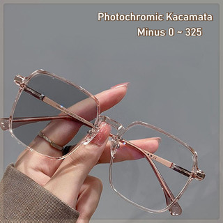 COD 2 in1 Kacamata Minus Photocromic 0 -0.25 -0.5 -0.75 -1.0 -1.25 -1.5 -1.75 -2.0 -2.25 -2.5 -2.75 -3.0 -3.25 Wanita Anti Radiasi Unisex Kacamata 058-1