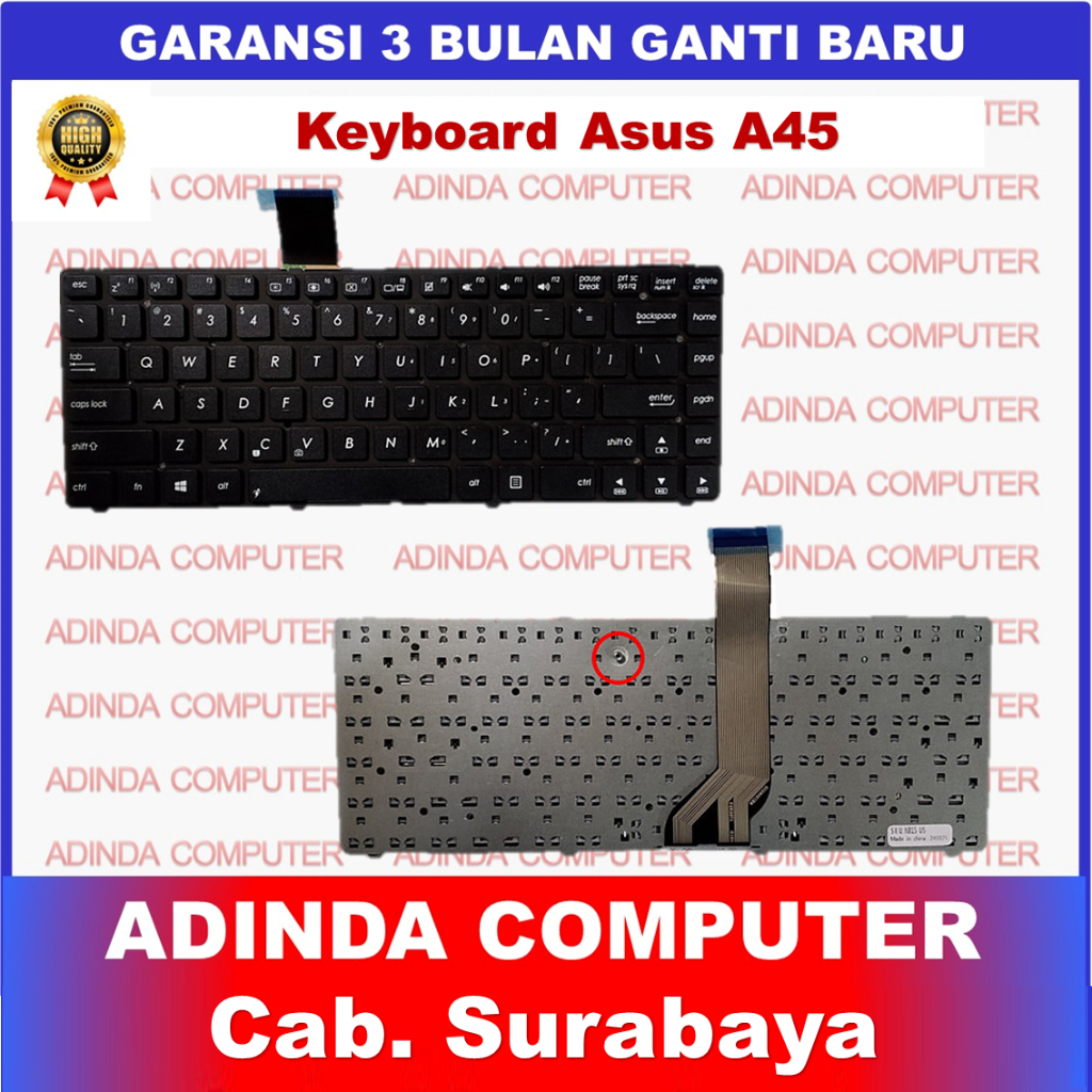 คีย์บอร์ด Asus A45 K45V K45VD A85 A85V K45 K45A K45V