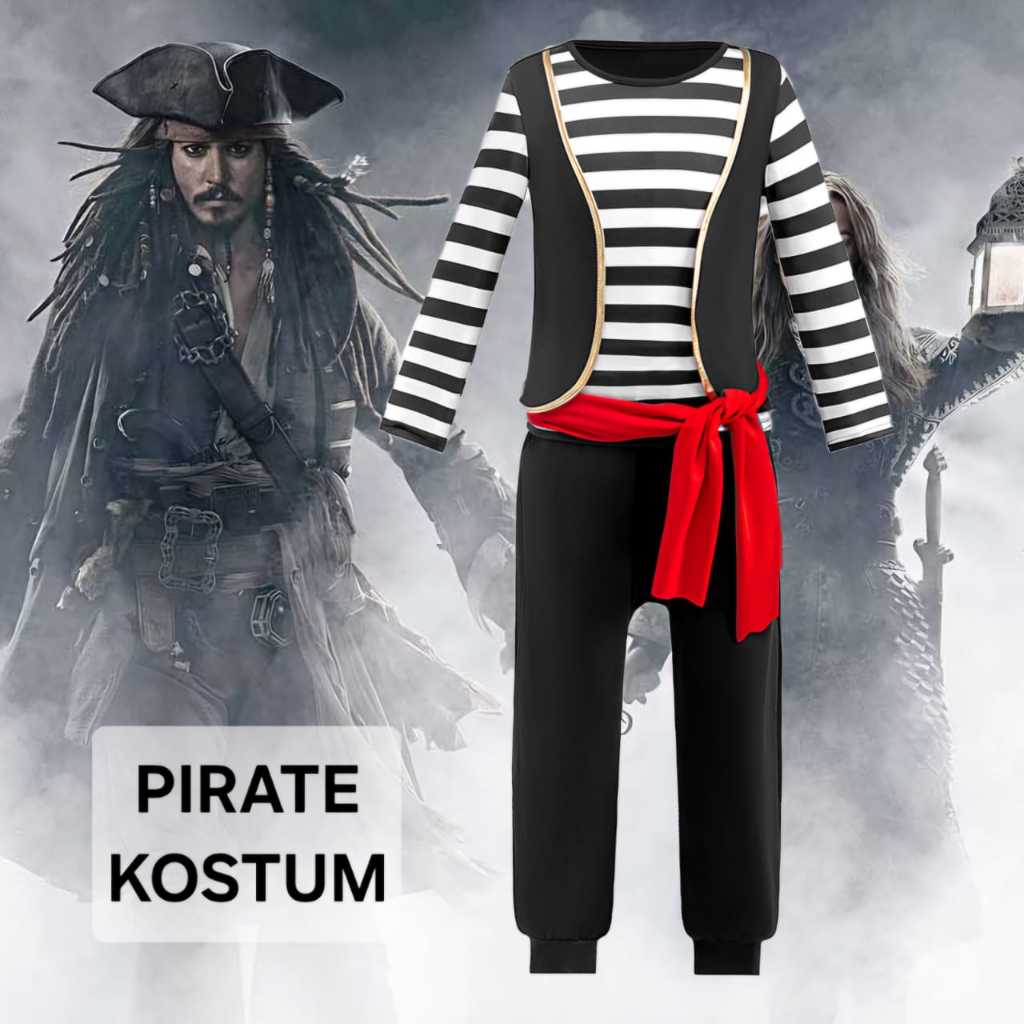MILANBERRY PIRATE COSTUME JACK SPARROW INE PIECE LUTFI PIRATE OF CARIBBEAN