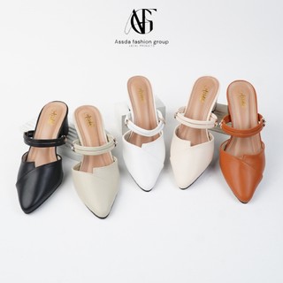 Assda Fashion group - Sandal selop heels wanita 5 cm kekinian - ASD 02