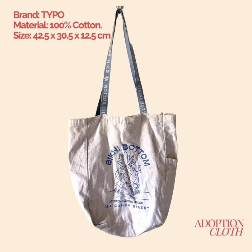 Typo0 tote bag / Spongebob tote bag