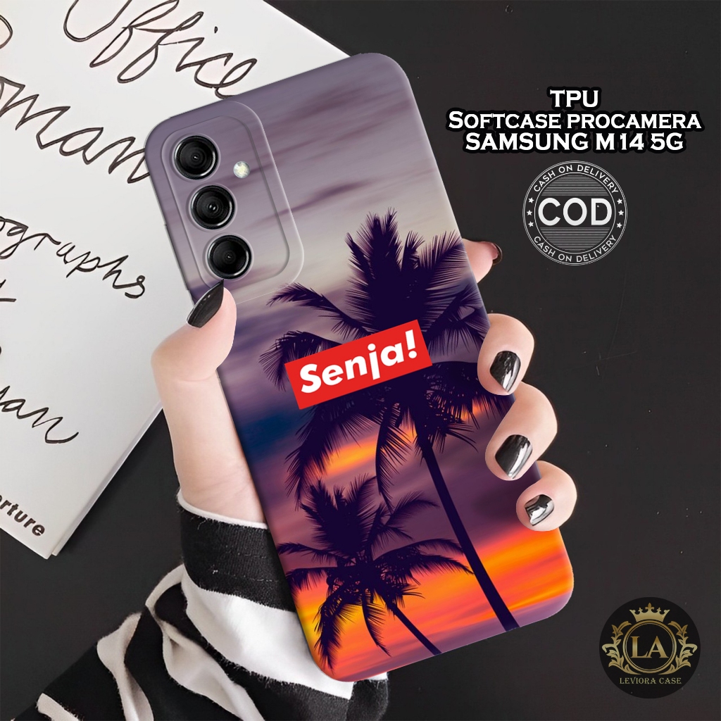 HP เคส Samsung M14 5G ล่าสุด - เคสแฟชั่น Senja - Samsung M14 5G Softcase - เคสกล้อง Pro - เคส Samsun