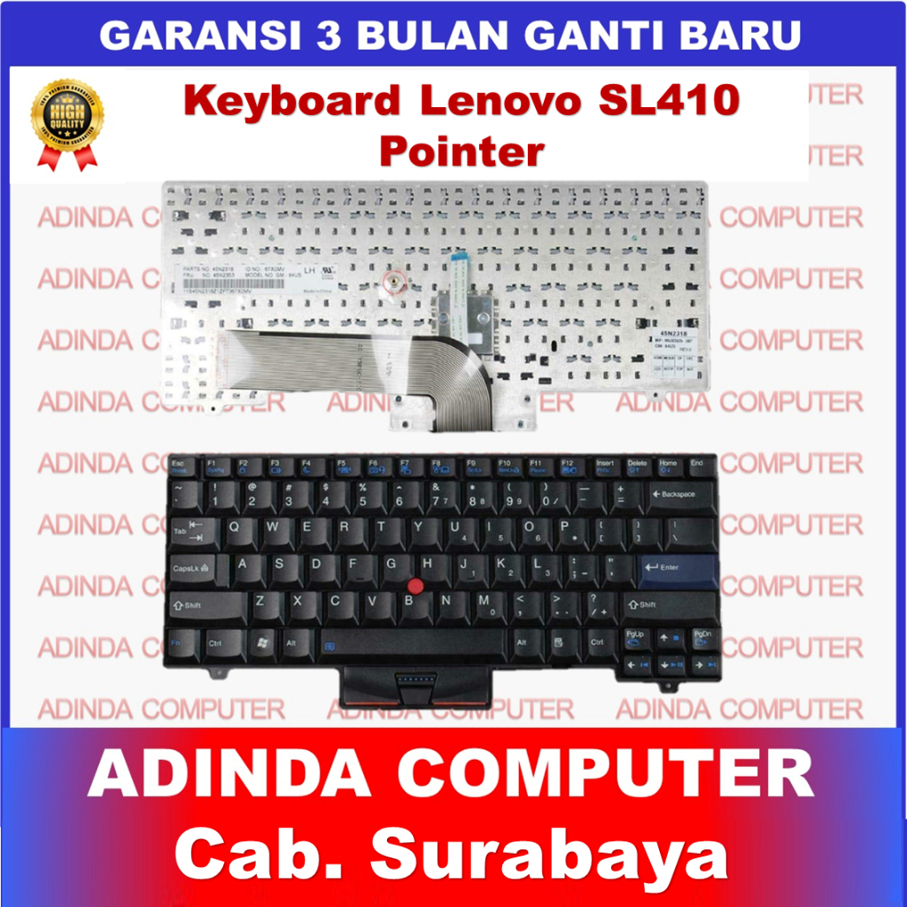 Lenovo Thinkpad SL410 L512 L520 SL510 SL410P คีย์บอร์ด Non Pointer