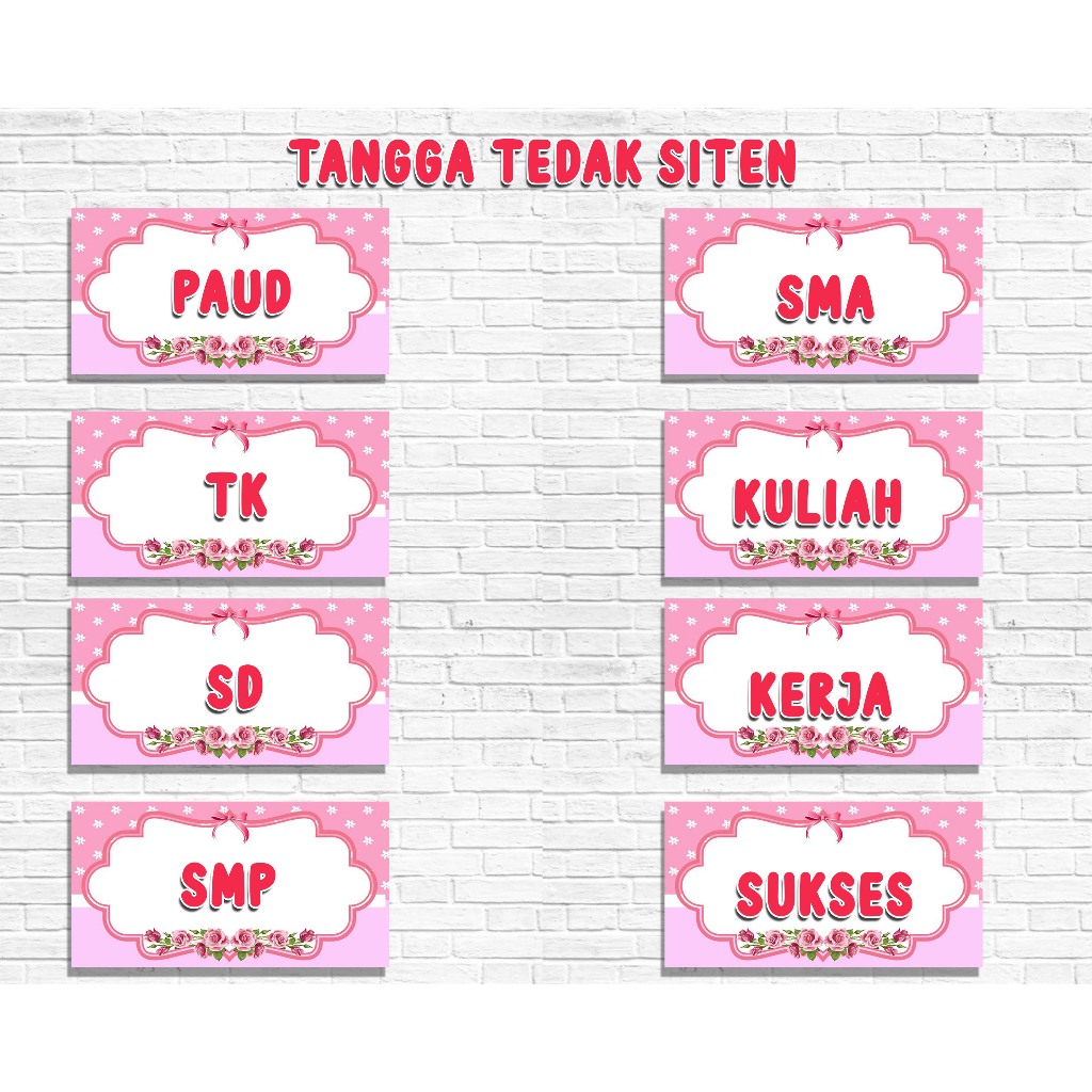 STAIR WRITING TEDAK SITEN DECORATION 7 MONTHS DOWN LAND