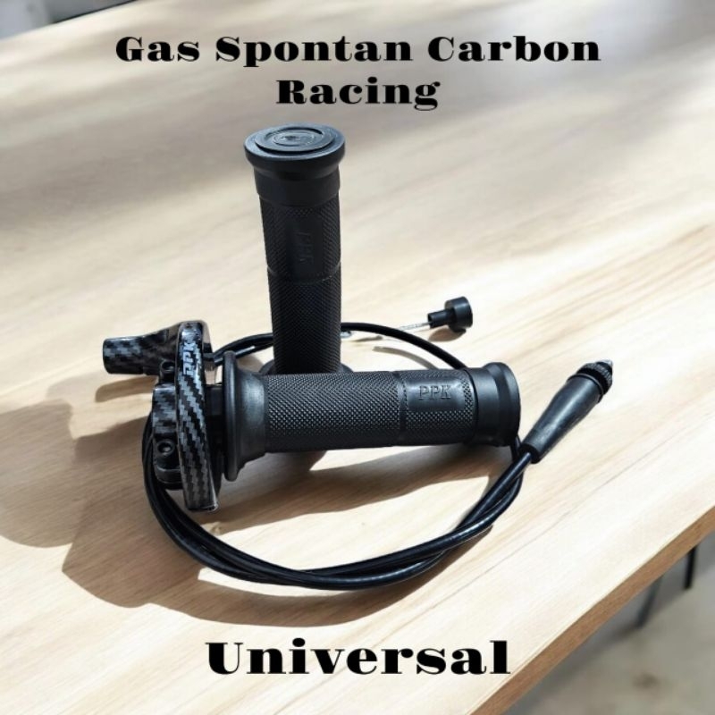 Spontan Carbon Gas สําหรับรถจักรยานยนต์ Underbone PPK Racing Universal Motorized